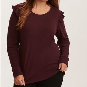 Torrid Ruffled Sleeve Sweater